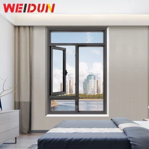 WEI DUN High Quality Aluminum Tilt Turn Window Soundproof with Horizontal Opening Pattern for Commercial Residential Building