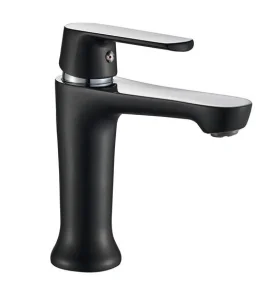 Deck Mounted Popular Style Basin Mixer Black Color Finish