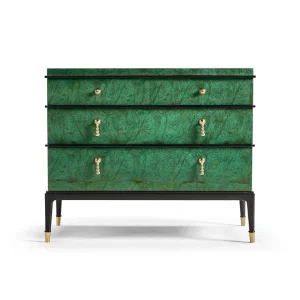 Wholesale Green 4-Drawer Chest of Drawers Tall Slim Modern Bedroom Storage Cabinet Drawer Dresser Wood Bachelors Chest