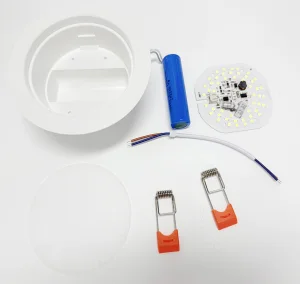 Rechargeable 12W LED Downlight with Emergency Function for Indoor Spaces