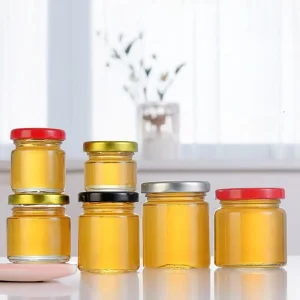 100g 150g 200g 240g 380g 500g 600g 1000g 16oz Round Chili Paste Sweet Red Peppers Candle Glass Honey Jars with Gold Black Red Lids for Presents