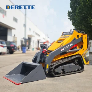 Derette Xc1100 Mini Crawler Track Loader Diesel Compact Skid Steer with Front End Loader and Multiple Attachments
