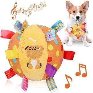 Wholesale OEM ODM 6-Inch Soft Stuffed Dog Squeaky Plush Toy Ball