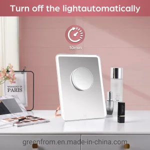 Rechargeable Travel Lighted LED Table Vanity Makeup Mirror