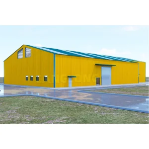 Prefabricated Insulated Steel Warehouse Flat Roof