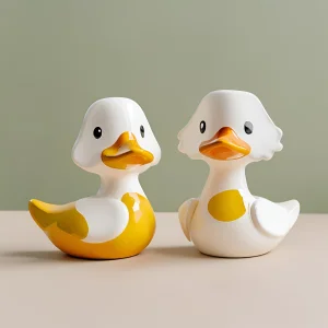 Hand Painted Ceramic Duck Figurine