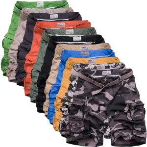 Summer Mens Cargo Track Pant Cargo Shorts Wholesale Mid Jogger Casual Trousers Multiple Pockets Hip Hop Sports Shorts for Men