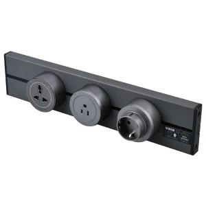 Aluminum Wall Track Socket Modular Power Rail Desktop Socket