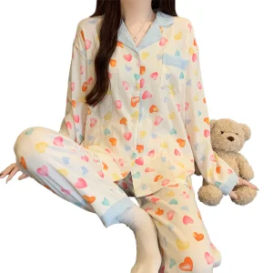 Sweet Heart Print Women's Loungewear Set