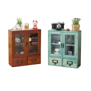 Cajón de joyería con control remoto, escritorio, caja de almacenamiento de madera para cosméticos