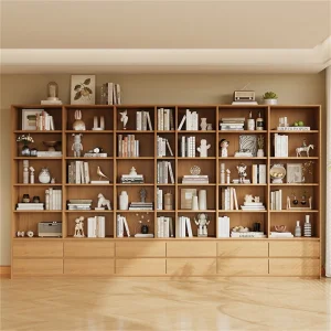 Top Design Modular Bookshelf with Traditional Murphy Doors-Reliable and Stylish Living Room Storage