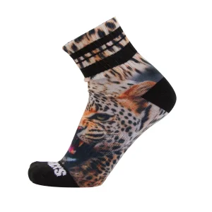 Meias personalizadas de algodão leopardo