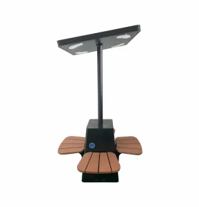 Life Po4 Solar Light With Phone Charging Station Kiosk Vendor LED Light Source Solar Cell Phone Charging Station