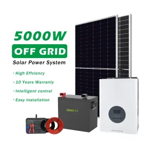 Full Kit 5kw 6kw 10kw 15kw Solar off Grid System Solar Panels and 48V 51.2V 200ah 10kwh Lithium Ion Battery for Home Household