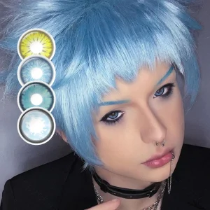 Free Shipping Chainsaw Man Halloween Contact Lenses Pseyeche Hollywood Eye Cosplay Soft Lens Lentes De Contato