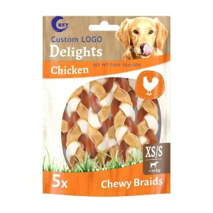 Xs/S Delights Chewy Braids 75g Dog Treats