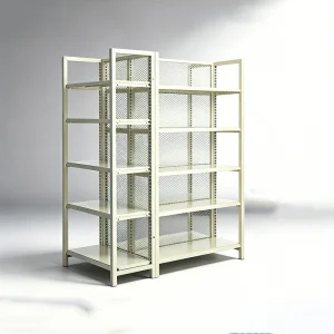 Factory Customized Metal Supermarket Shelving Snack Convenience Store & Bookstore Display Rack Steel Commercial Rack Shelving