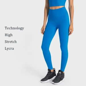 Women Leggine Sport High Waist Running Pants Nylon 66