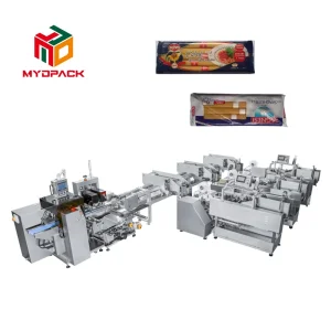 Máquina de Embalagem de Sacos Plásticos Tridimensionais para Noodles Planos, Sistema de Embalagem Tipo Almofada para Noodles Secos