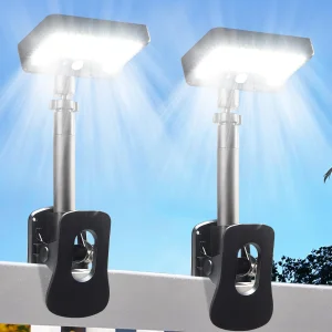 Vantone Clip on Solar Lights Outdoor Motion Sensor Solar Fence Lights Outdoor Solar Lights for Chain Link Fence Deck Gutter