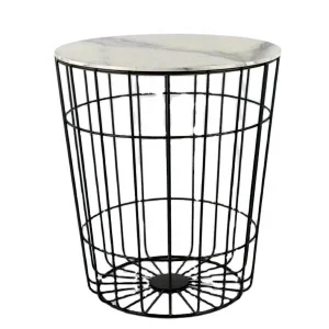 Metal MDF Round Side Tables