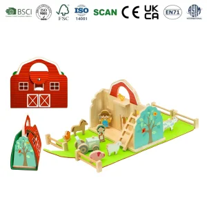 Wooden Carry Along Farm Toy Set