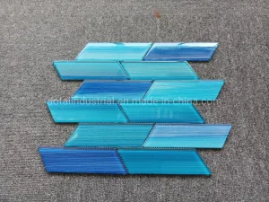 Fashionable Design Blue Glass Mosaic for Glass Tile Kitchen Backsplash