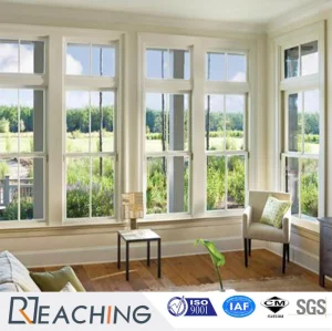 Conch Brand UPVC Fixed Windows White Frame with Steel Reinforcemen Inside