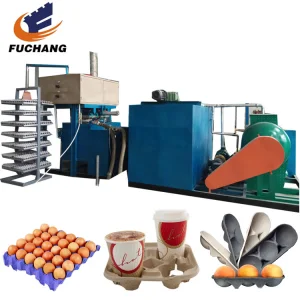 Waste Paper Recycling Machine Bottle Tray Coffee Cup Tray Making Machine Line