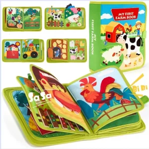 Montessori Toddler Farm Animal Busy Cloth Book Grenville
