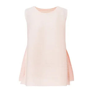 Wholesale Women’s Pleated Sleeveless Top – Loose Fit Tank Blouse in Peach Pink Exporter, Companies