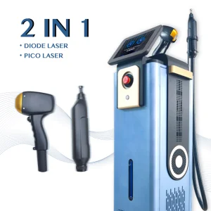 2 in 1 808 Diode Pico Laser Nd Yag Picosecond Laser Tattoo Removal and 808nm Diode Laser Hair Removal Machine