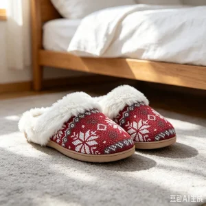Cozy Red Women's Plush Slippers