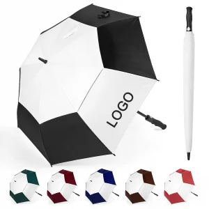 Classic Stick Umbrellas Large Automatic Open UV Protection Waterproof Double Canopy Windproof Custom Golf Umbrella With Logo