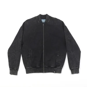 China Snowflake washed zip up jacket
