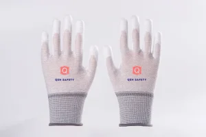 Nylon Carbon Fiber PU Palm Coating Anti-Static Protection Safety Work ESD Gloves