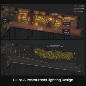 Commercial IP65 LED Lighting Solution for Restaurants Clubs Customizable Bars &amp; Dining Lounges with Professional Design Support