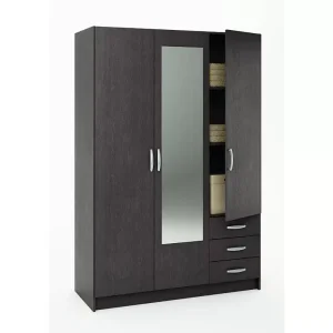 Wholesale Living Room Quality Furniture Wardrobe with Mirror Hinged Door