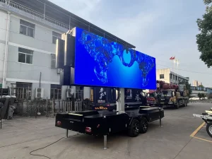 P8 Custom Outdoor Truck Trailer LED Screen Display Mobile Trailer Screen Panel LED Sign Screen Solar Cell Option
