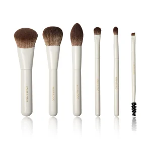 Custom LOGO 6pcs Travel Size Private Label Portable Cosmetic Brushes Kit