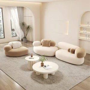Curved Sectional Sofa Set