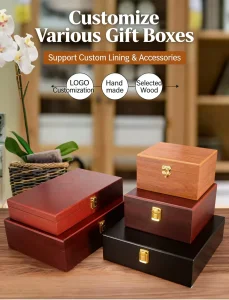 Wooden Box Packaging Gift Watch Wine Cigar Jewelry