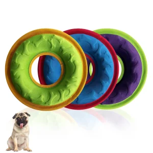 Eco-Friendly Floating Dog Toy Interactive Training Chew-Resistant EVA Waterproof Fetch Disc &amp; Food Bowl Sport Style