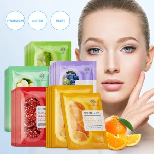 Cosmetics Factory High Quality Skin Care Whitening Brightening Hydrating Deep Moisturizing Sheet Fruit Face Masks Beauty Facial Mask