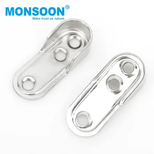 Kitchen Cabinet Shelf Holder Wardrobe Closet Clothes Iron Tube Supports Holder Nickle Plated Pipe Hanger Oval Tube Support for Wardrobe