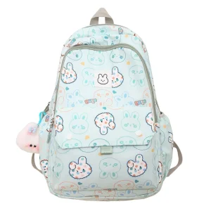 Cute Cartoon Pretty Rabbit Printed Casual Girl Boy Student School Backpack