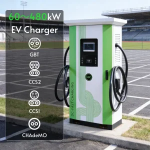 Public DC 60kw Dual Port EV Charging Station with Ocpp1.6 and APP Control