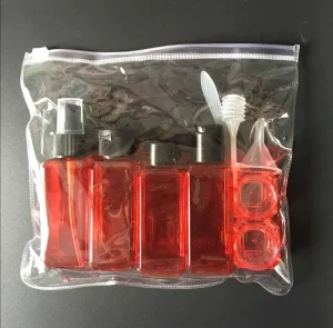 Customized OEM Plastic Leak-Proof Toiletry Containers Kit Empty Bottles Tube Refillable Portable Travel Bottle Set for Cosmetic