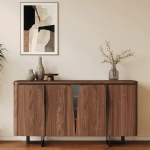 Polish Modern Italian Style Solid Wood Entryway Sideboard Cabinet