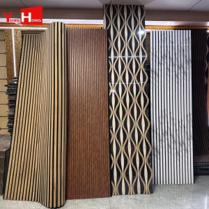 Professional SoundProof Panels For Walls Noise Cancelling Acoustic Wall Panel Eco-friendly PET Polyester Fiber Wood Veneer Slat